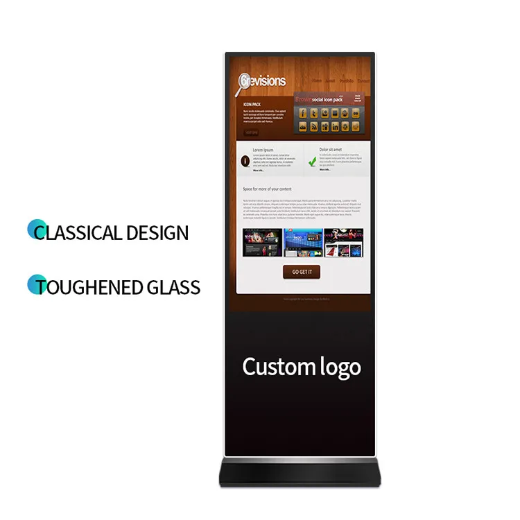 Multimedia Stand Floor Lcd Touch Advertising Machine 55Inch Kiosk Interactive Display Lcd Vertical Stand Ad Player Touch Screen