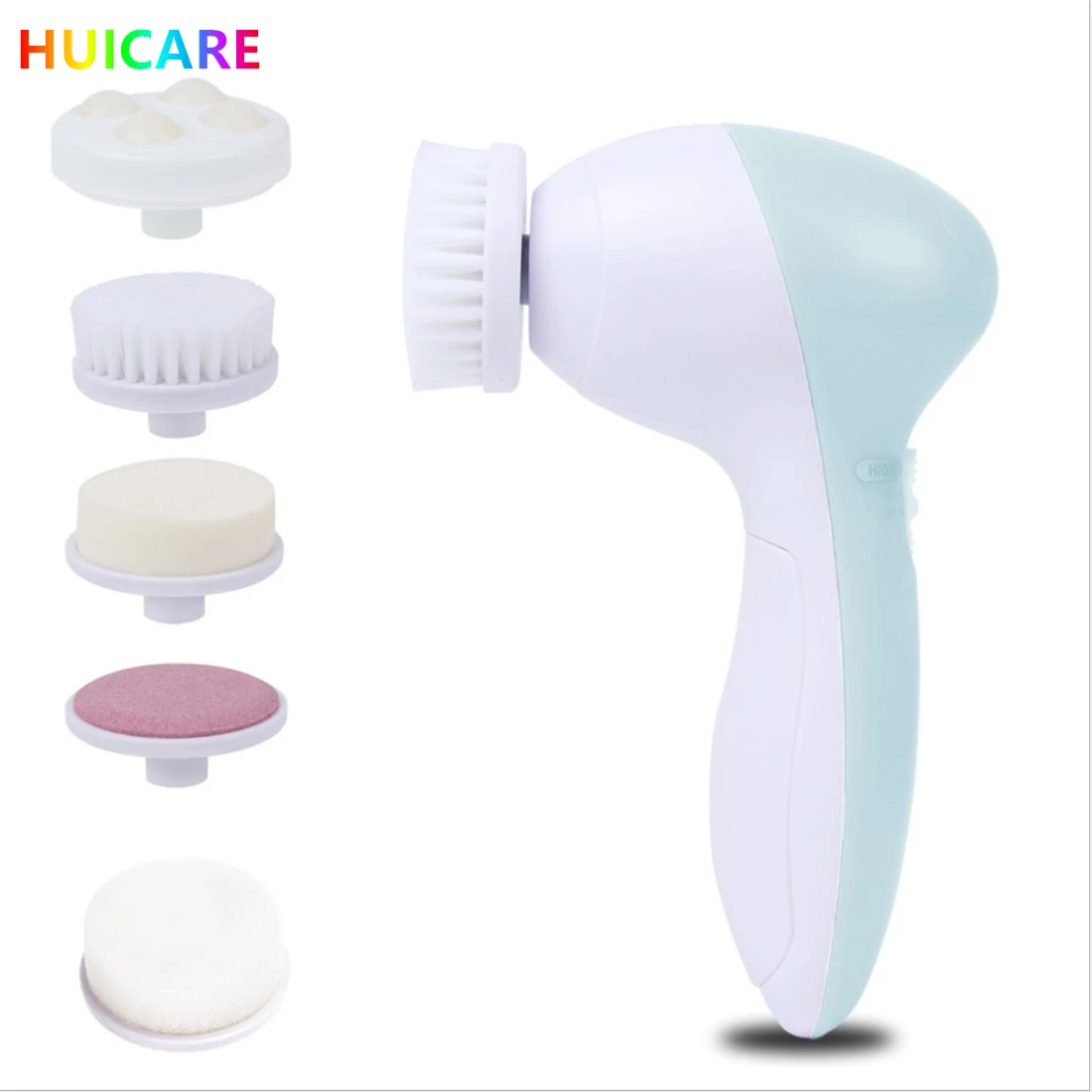 Hot Sale Electric Cleanser Spin 5 in 1 Replaceable Face Skin Massage Cleansing Facial Cleaning Brush