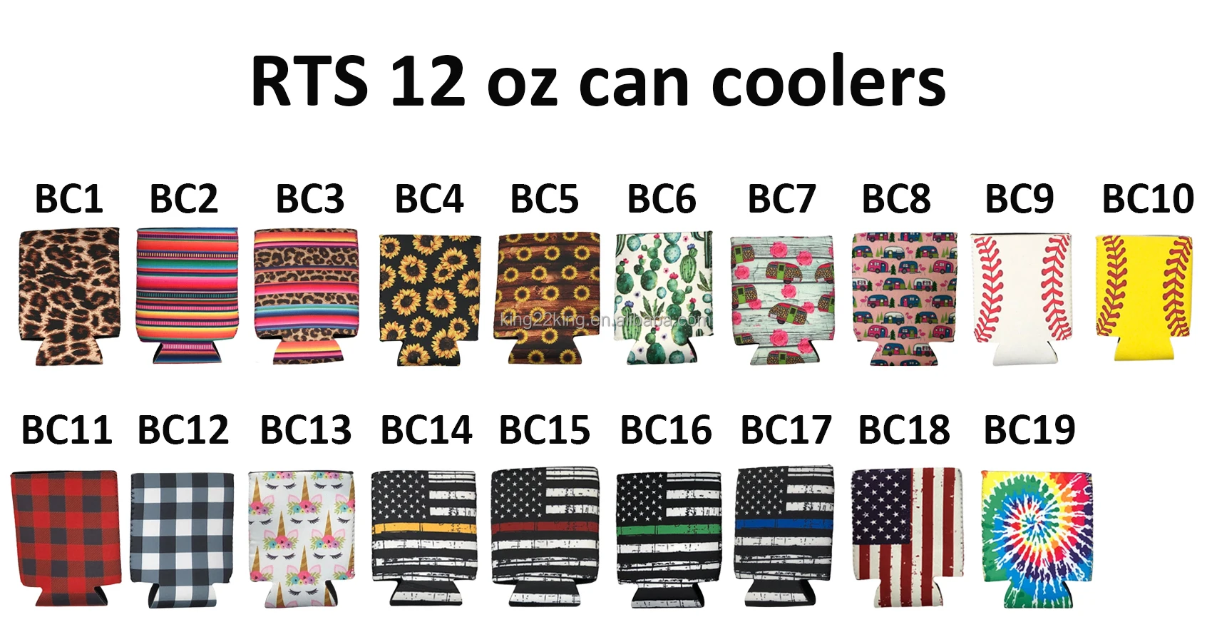 Wholesale Custom Printing Logo 12oz Tube Holder Neoprene Iced Can Cooler