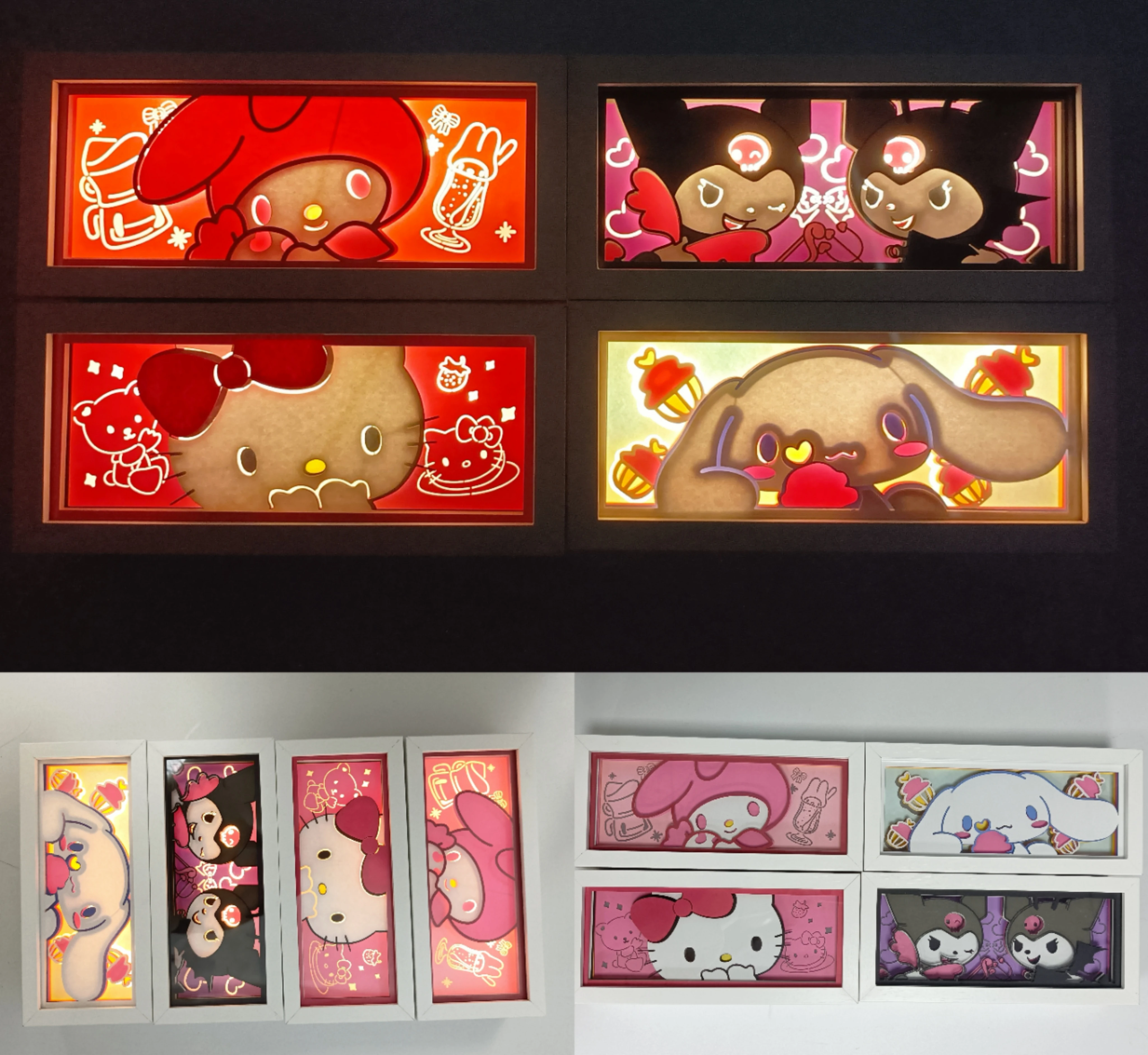 One Pieces Anime Night Light Box Led Manga Papercut Diy Table Lamp 3D Shadow Laser Carving Lamp Room Decoration Gift Party Lamp