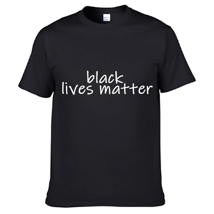 Stop racial discrimination wholesale t shirt good quality custom cotton tshirts about black lives matter