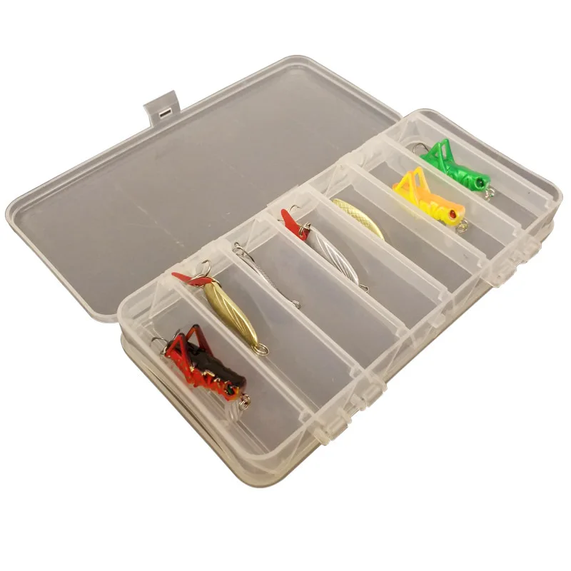 
Wholesale Transparent Fish Box Durable Tackle Box Fishing Lure Convenient Double Sided Fishing Box 