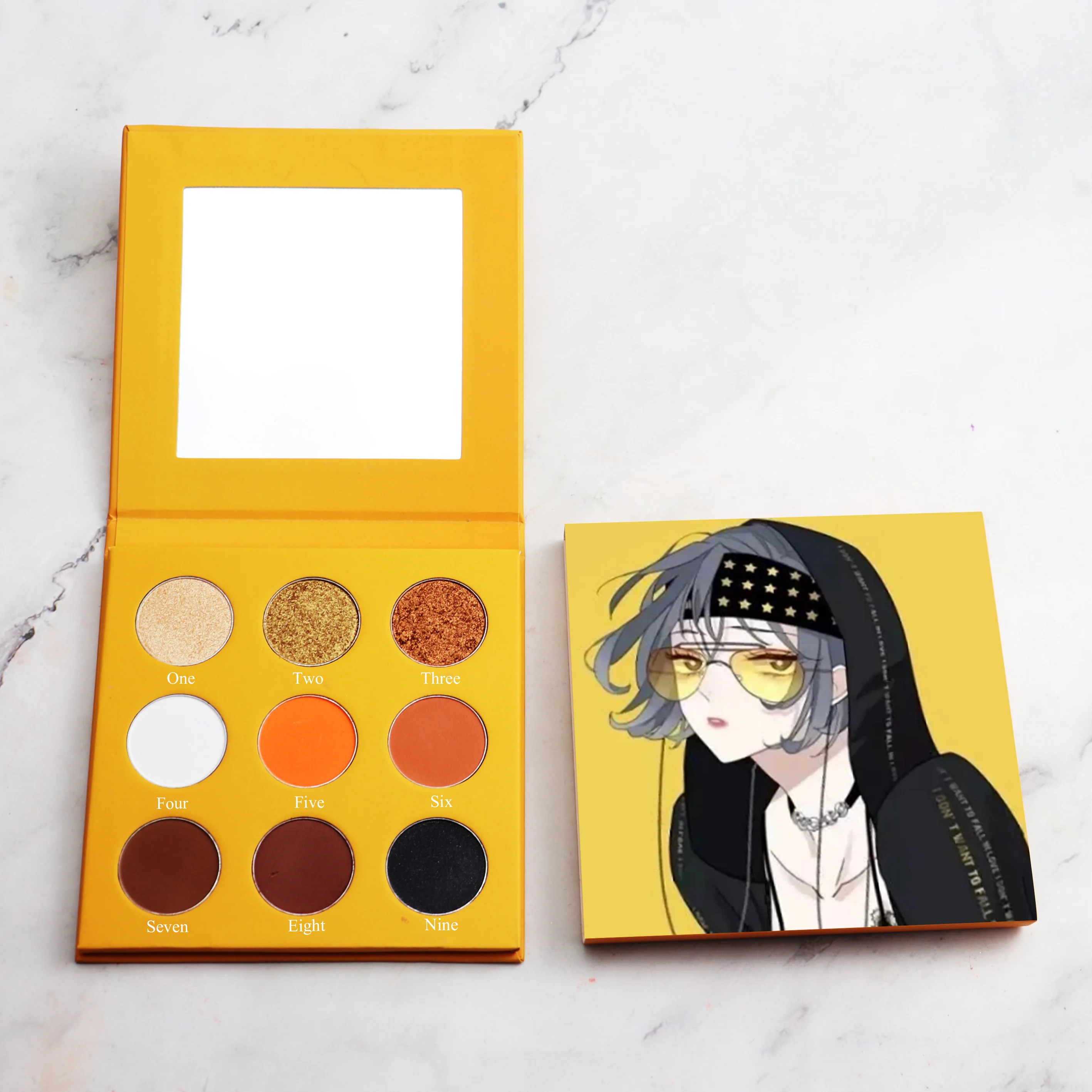 Private label high pigment waterproof single eyeshadow pan pressed matte shimmer eyeshadow 26mm DIY