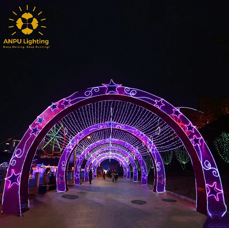 2022 Beautiful butterfly arches Motif Christmas lights for street decorations