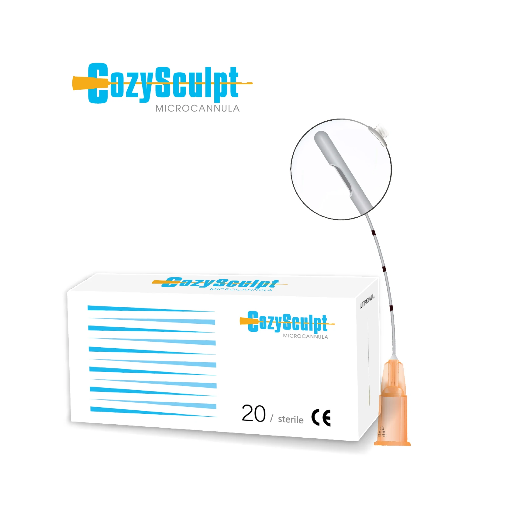CozySculpt CE certificate ss cannulae microcannula 25g 50mm needle with fast shipping