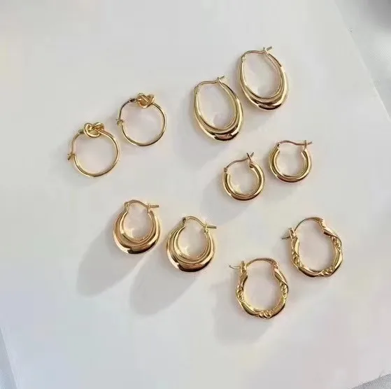 18K 18 carat yellow gold earrings earring