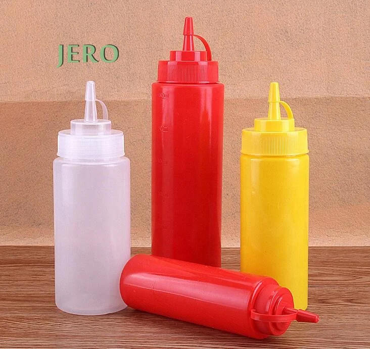 Hot sale cheaper Ketchup empty squeeze bottles honey hdpe squeeze bottle salad BPA free soft plastic squeeze bottle