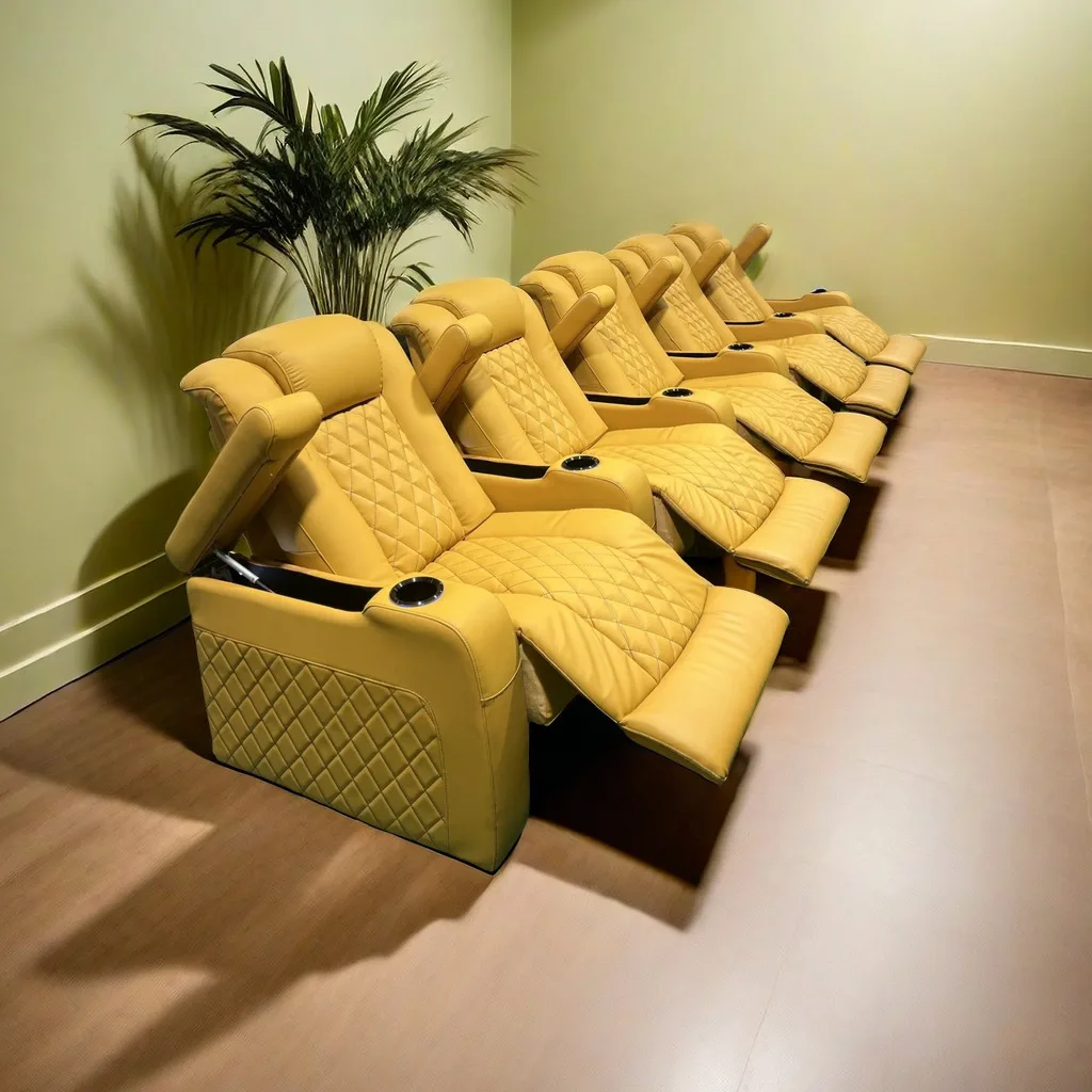 media room sofa theater furniture mini android projector 4k clay brick making machine cinema couch power rocking recliner