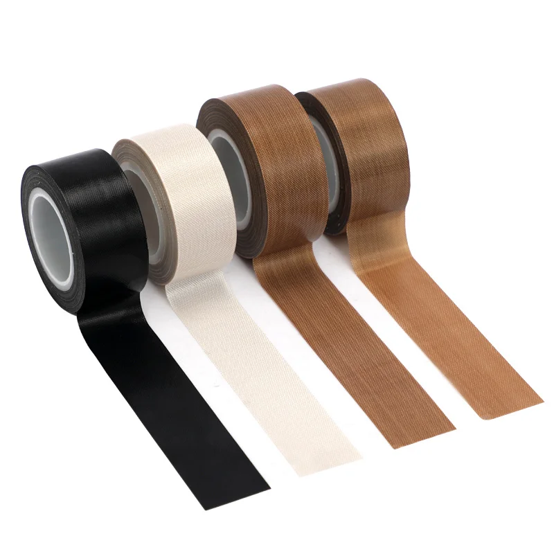 High Temperature PTFE adhesive tape PTFE fiberglass cloth with silicone glue PTFE Coated Fiberglass Adhesive Tape