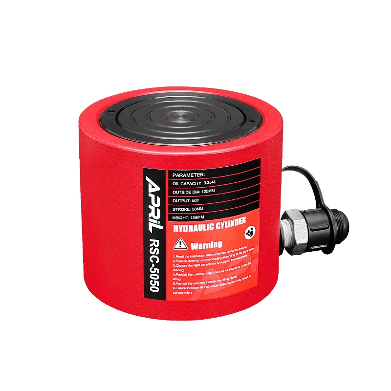 Low Height Hydraulic Cylinder RSC-5050 Hydraulic Jack with Tonnage of 50T, Work Travel of 50mm