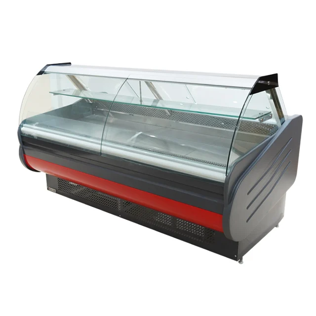 front door air-cooling Deli Dishes Cooked Food Display show case for food store