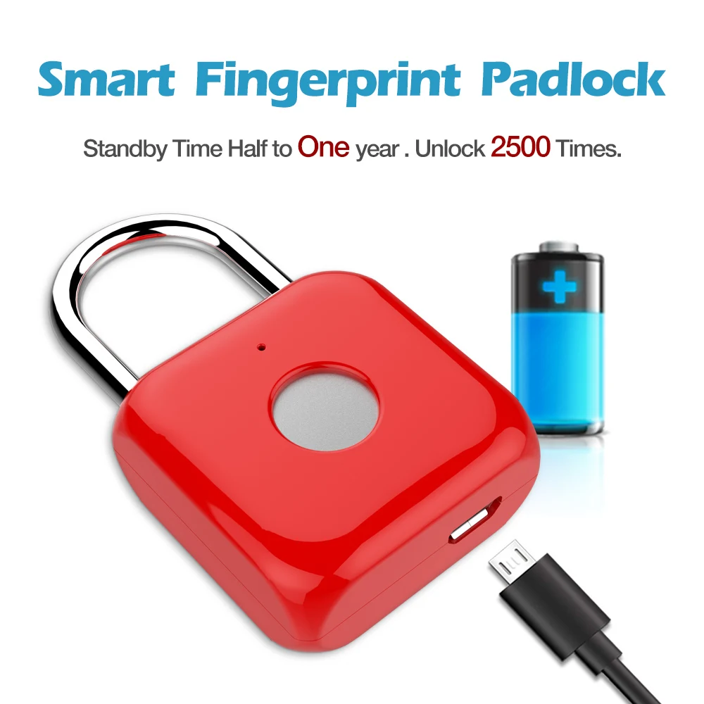 hot sale Fashion smart padlock Smart fingerprint keyless padlock