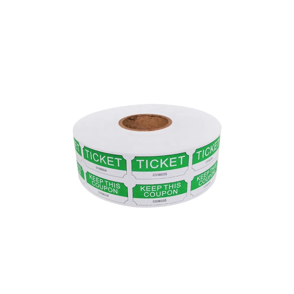 
2000 Tickets In A Roll 4 Colors Assorted Raffle Tickets Coupon Tickets for Admission Control 