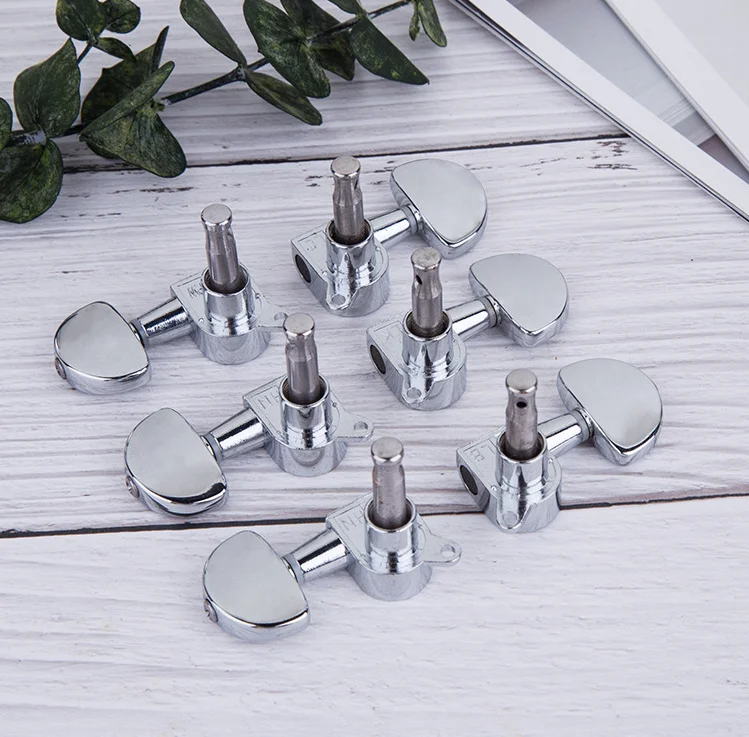 6 Pieces Guitar Parts 3 Left 3 Right Machine Heads Knobs Guitar String Tuning Pegs Machine Head Tuners for Electric or Acoustic