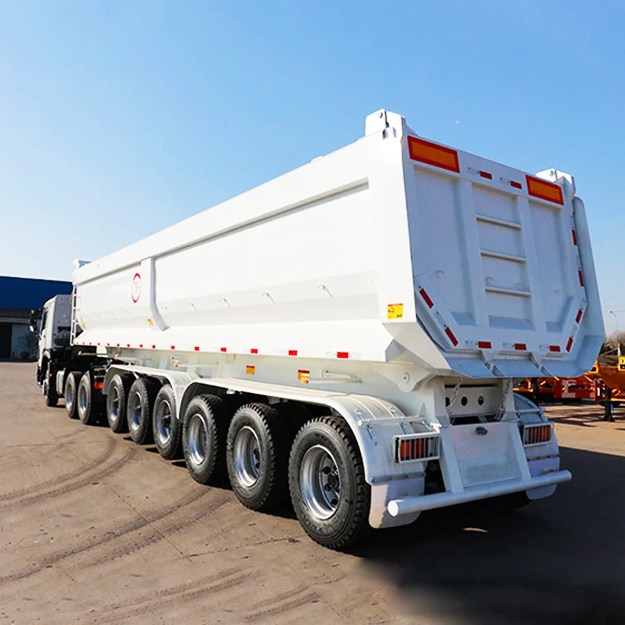 40 Ton 50 Ton 3 axles 4 axles Side Tipper Rear Dumper Semi Trailers Hydraulic Rear End Dump Trailer
