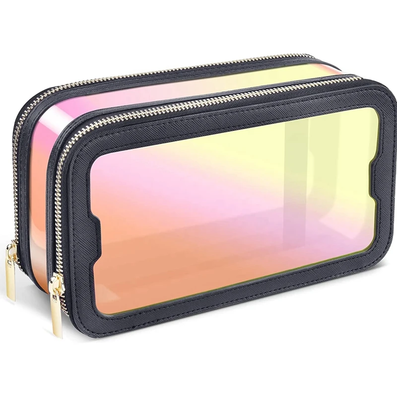 Heopono Waterproof Bathroom Portable Storage Picnic Outdoor Beauty Wash Bag Women Small Clear Cosmetic Cases Makeup Vanity Bag