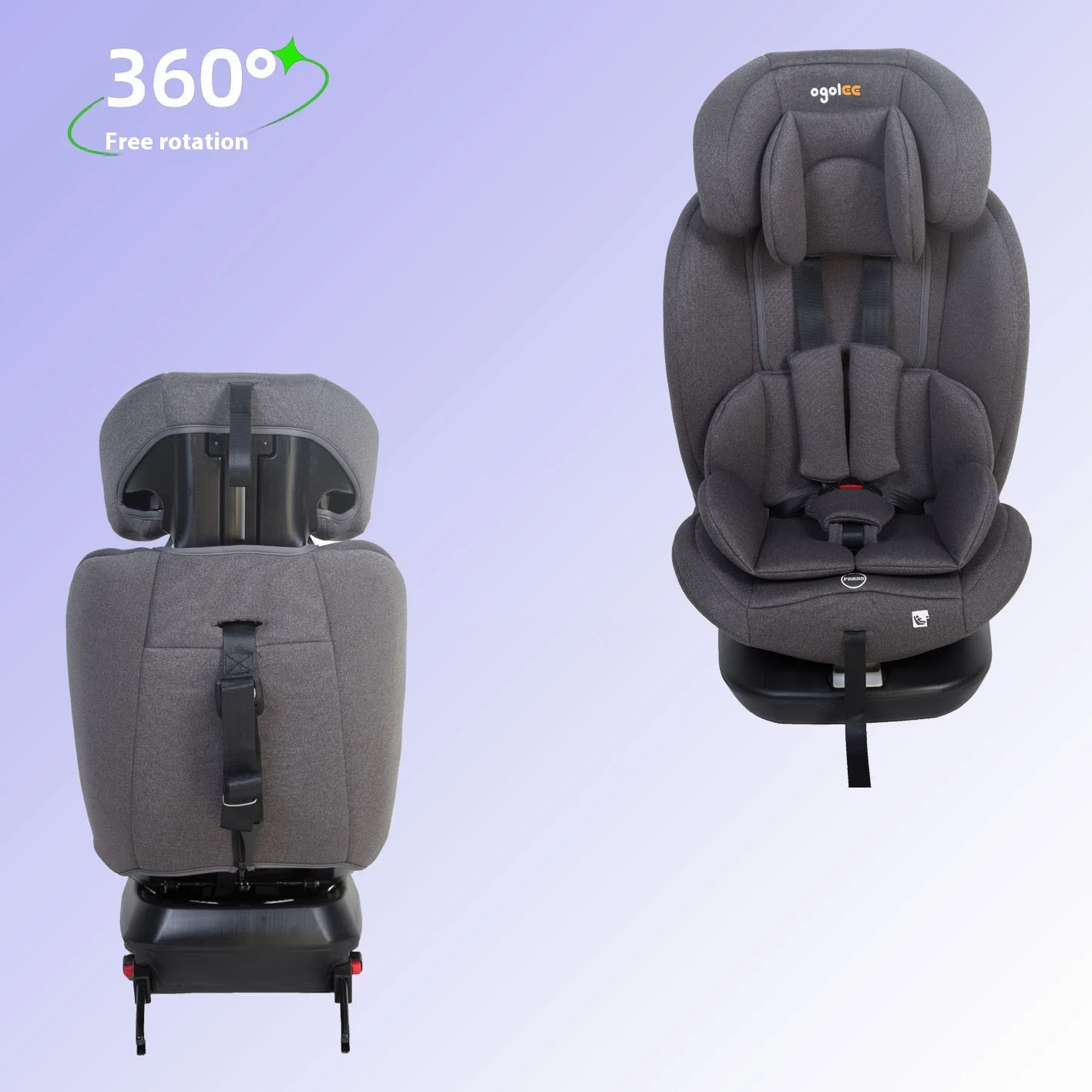 40-150cm Baby Car Seat 360-Degree Rotation Youth Seat Cotton Cushion Cross-Border Exclusive Kids Security Seat Plastic Frame