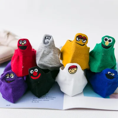 Summer Cute Embroidered Socks Women Cotton Candy Fashion Ankle Funny Socks