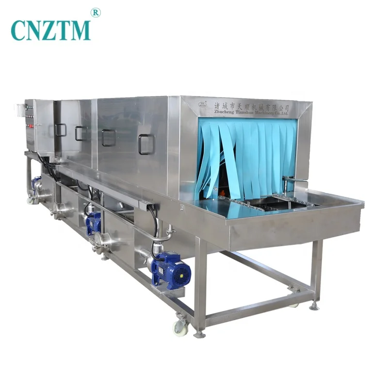 High Spray Washing Cleaning Machines Plastic Turnover Basket Trays Box Washing Machine Egg Tray Crate Washer Tunnel