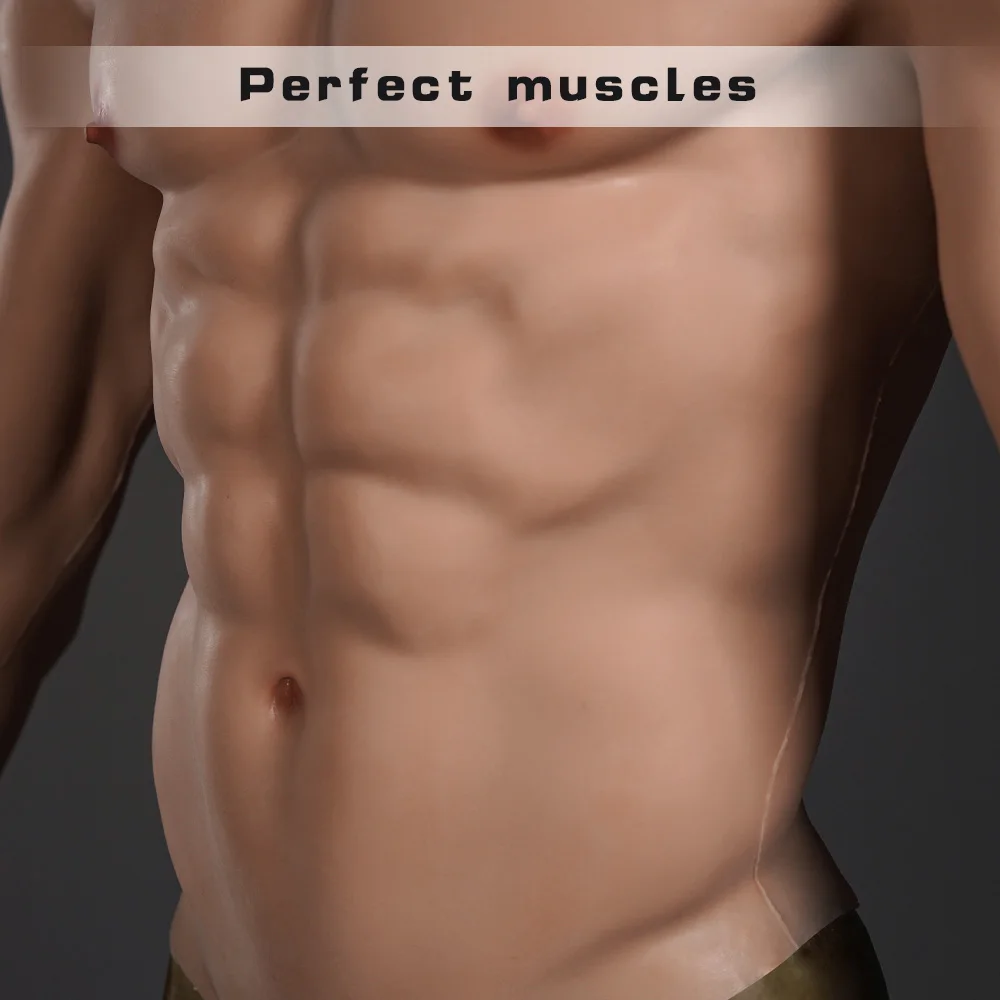 8th Generation Realistic Abdominal Muscle Suit For Men Fake Chest Muscle Silicone Muscle Suit Cosplay