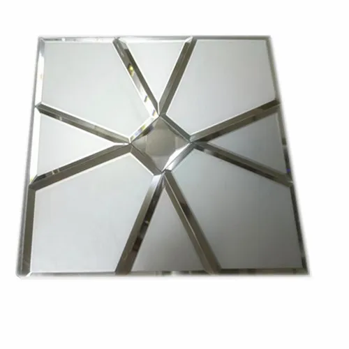Home decors diamond beveled edge mirror tile for background  wall decoration