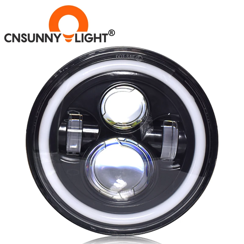 7 inch Faros LED Luces Auto Lighting System 12V Round Faro Led Headlight DRL Angle Eye Amber Turn Light Moto for JP Motorcycle