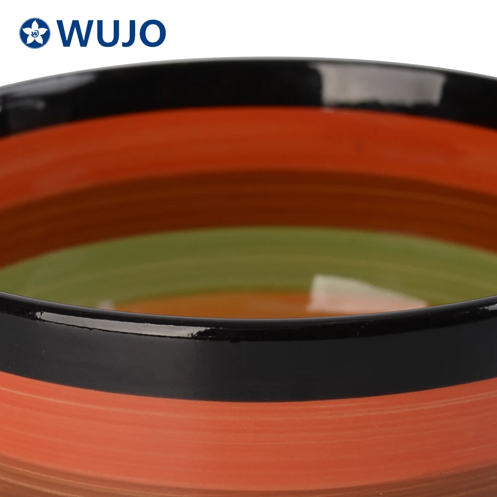 Large Ceramic Bowl Colorful Hand Painting Ceramic Ramen Bowls