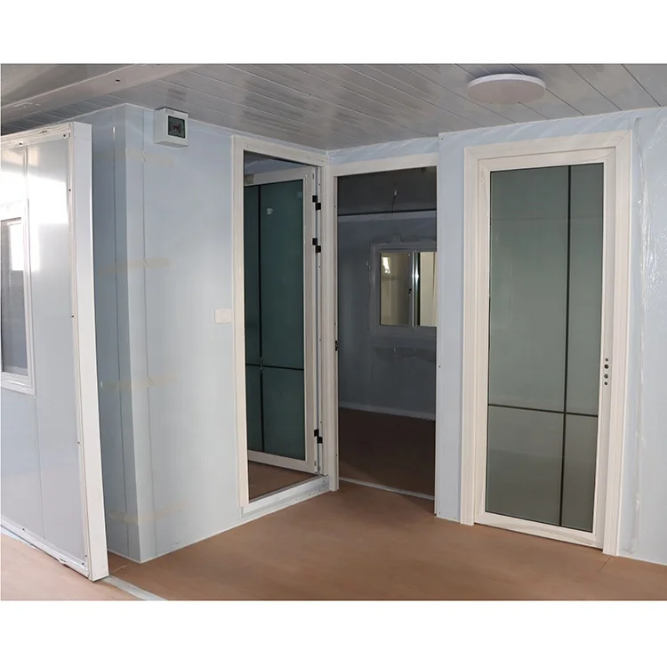 Offshore portable unit complete foldable sandwich container building house ready to ship modular shop homes