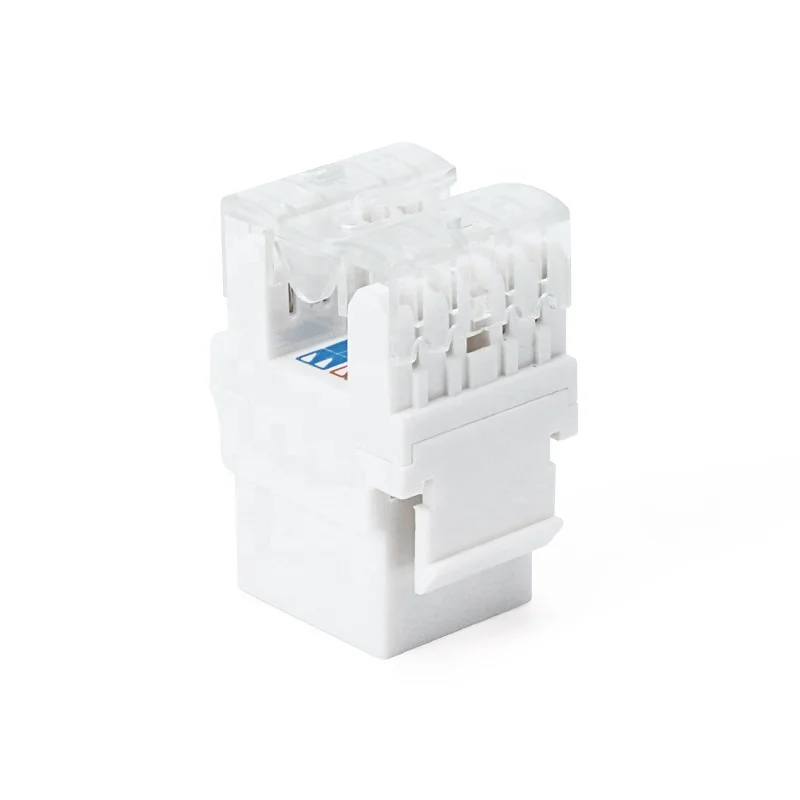 Module RJ45 Cat6 UTP Female Keystone Jack Short Type 180 Degree Toolless Keystone Jack for Patch Panel