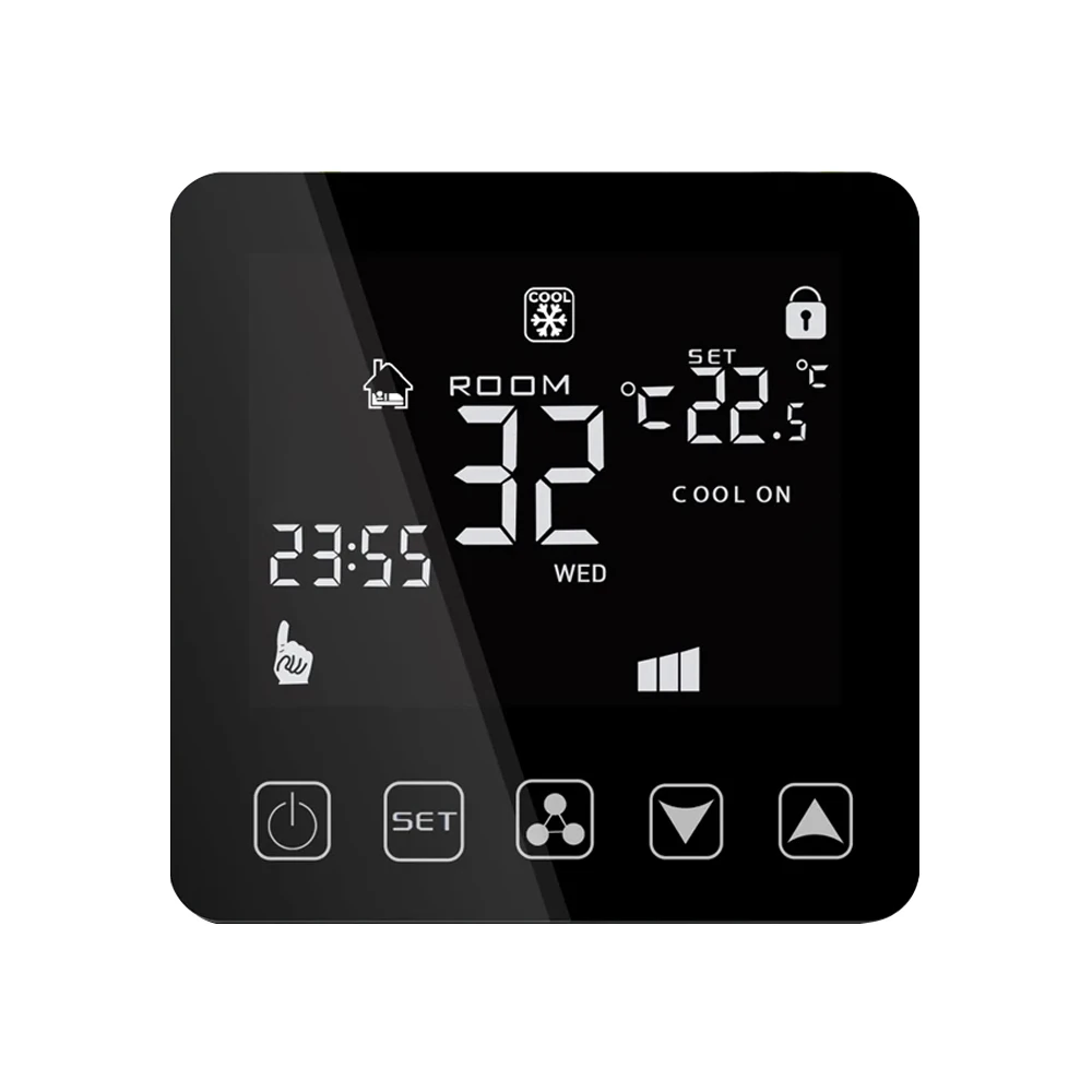 msthermic MA-292 Fan Coil Thermostat 2 Pipe 3 Fan Speed Central Air Conditioning Temperature Controller