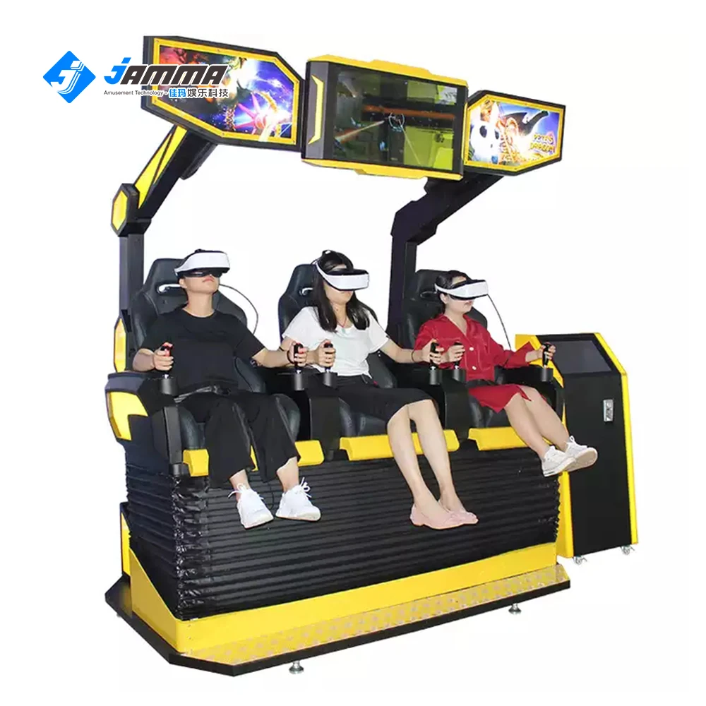 3 игрока 9D Виртуальная реальность кинотеатр VR симулятор игры Новейшие Крытый парк развлечений аттракционы спецэффекты монета