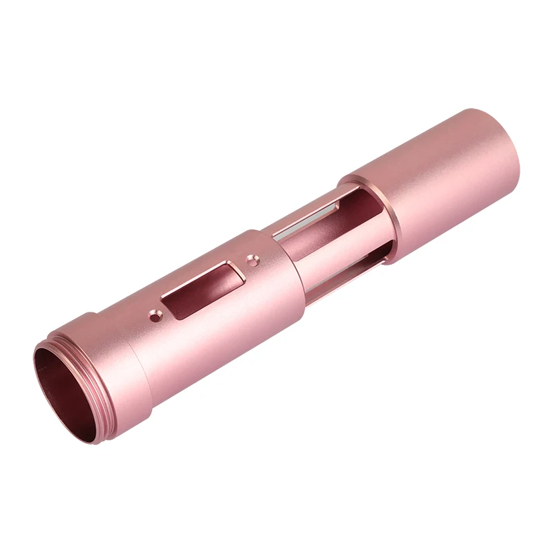 Cnc Lathe Machine Parts Anodized Aluminum Deburring Buffing Fine Bead Blasted Aluminium Processing Services
