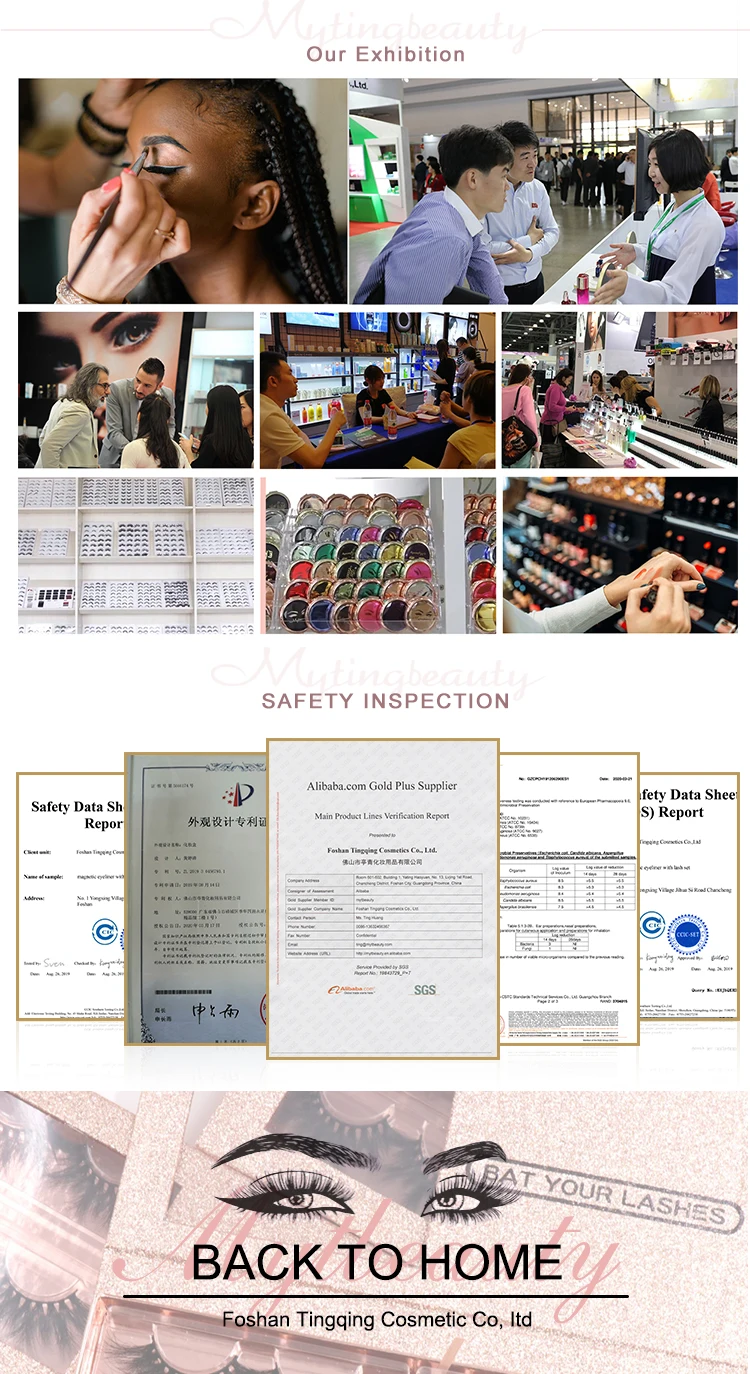 3d False Mink Eyelashes Magnetic Eyeliner Lashes Liguid Eyeliner