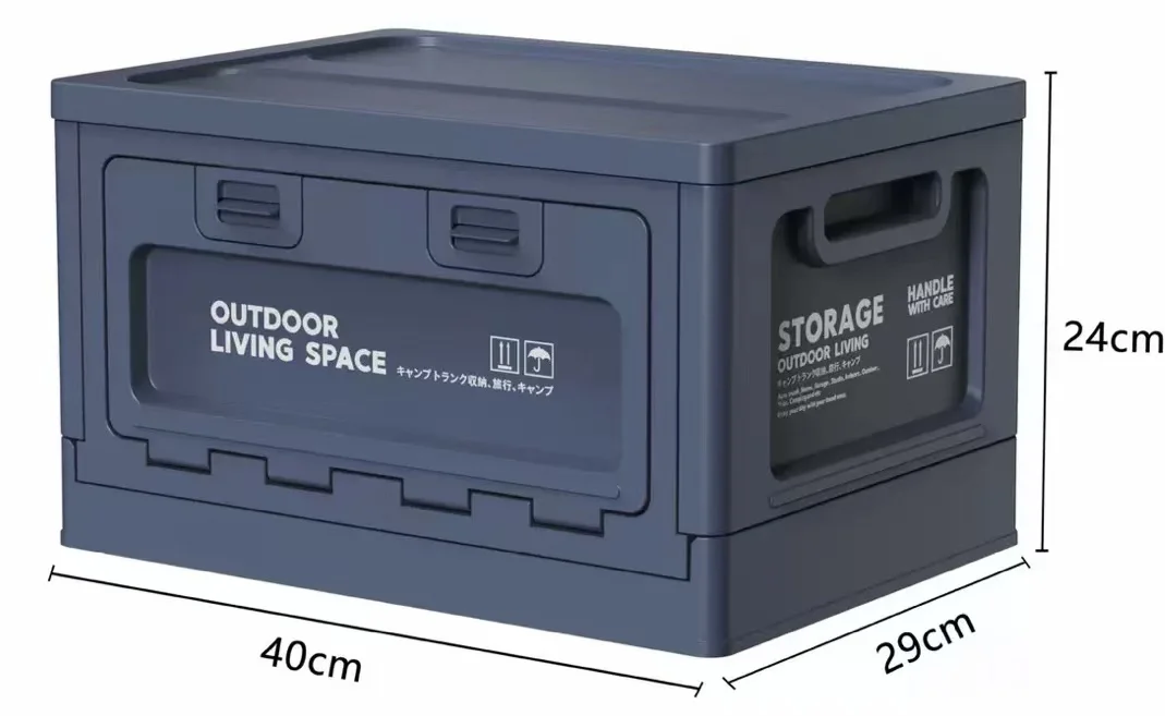 Multifunctional outdoor plastic storage box foldable design sundries storage box multi-layer stacking storage cabinet
