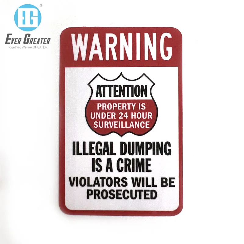 Vinyl Custom Factory Price Funny Warning Metal Sign