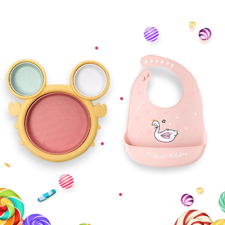
Silicone Waterproof Adjustable Animal Design Baby Bib 