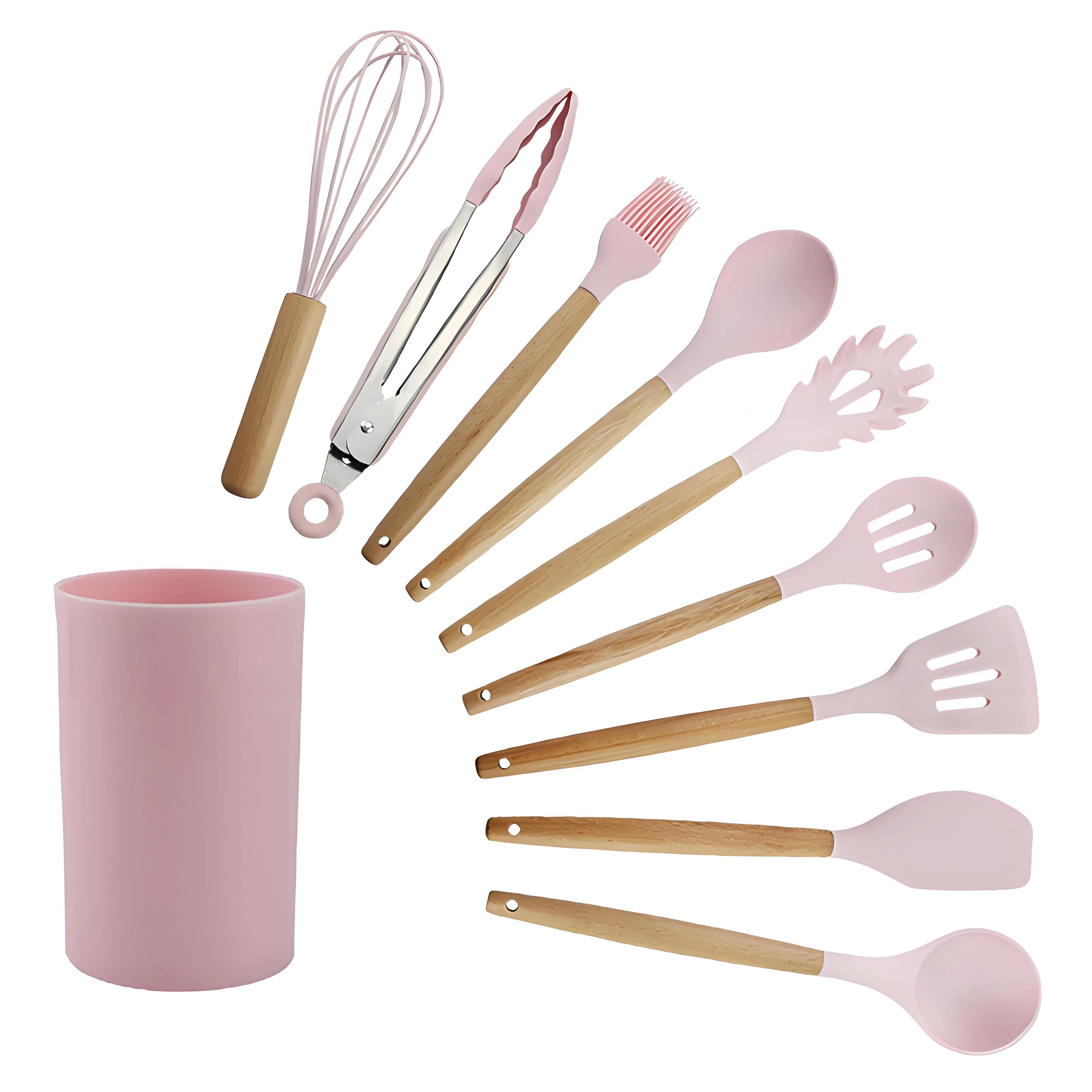 Kitchen Utensils Set-12 Pieces Silicone Cooking Utensils Set Heat Resistant Spatula Set, Nonstick Cookware