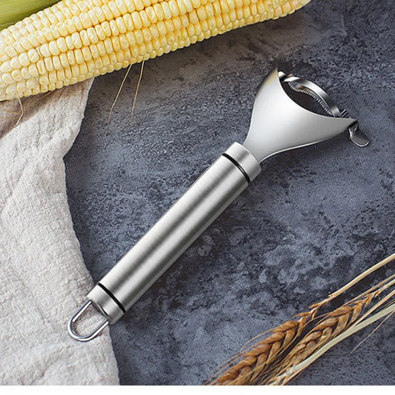 Corn Peeler Stainless Steel 304 Corn Thresher Stripper Kernel Cob Peeler Cutter with Ergonomic Handle