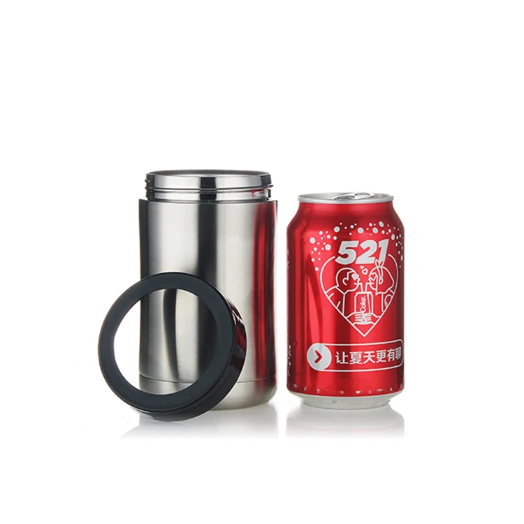 
Food Grade BPA Free 18-8 Stainless Steel Double Wall Vacuum Cola Can Cooler 