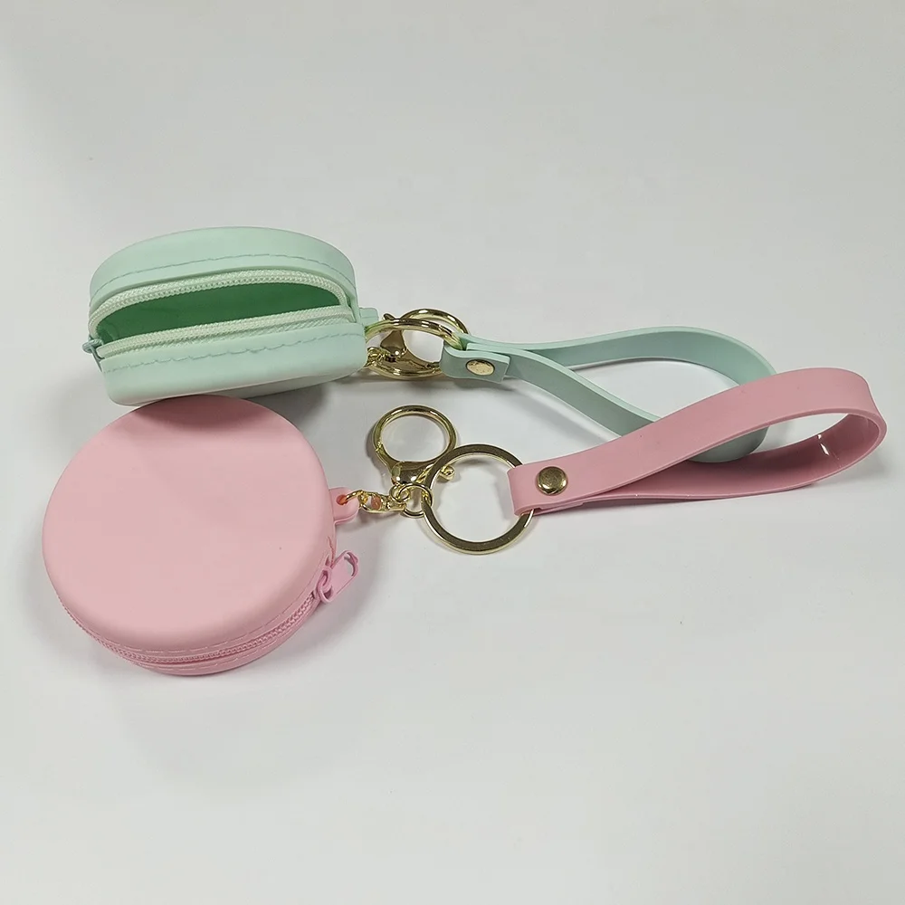 Fashion Lovely Candy Color Women Girls Wallet Silicone Coin Bag Pure Color Round Purse Storage Bag Kid Gift Support custom