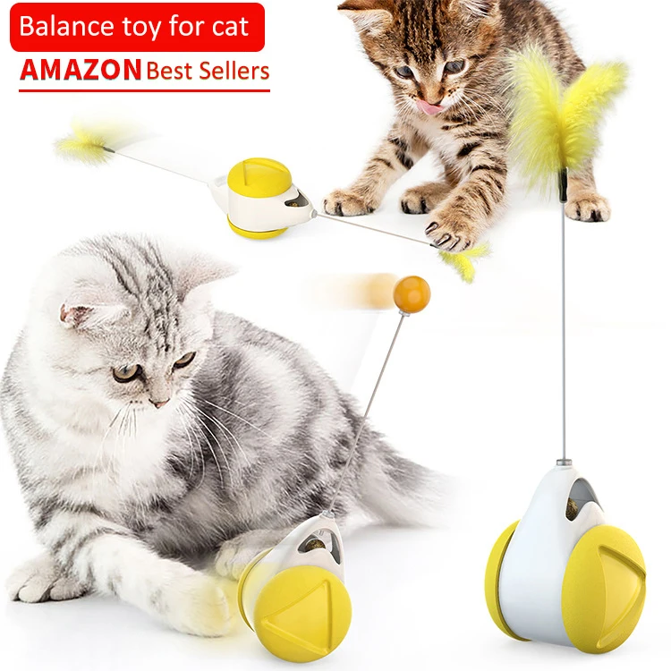 Игрушка для кошек, мяч, игрушка для кошек С Кошачьей Мятой, стимуляция перьев, колесо для упражнений для кошек