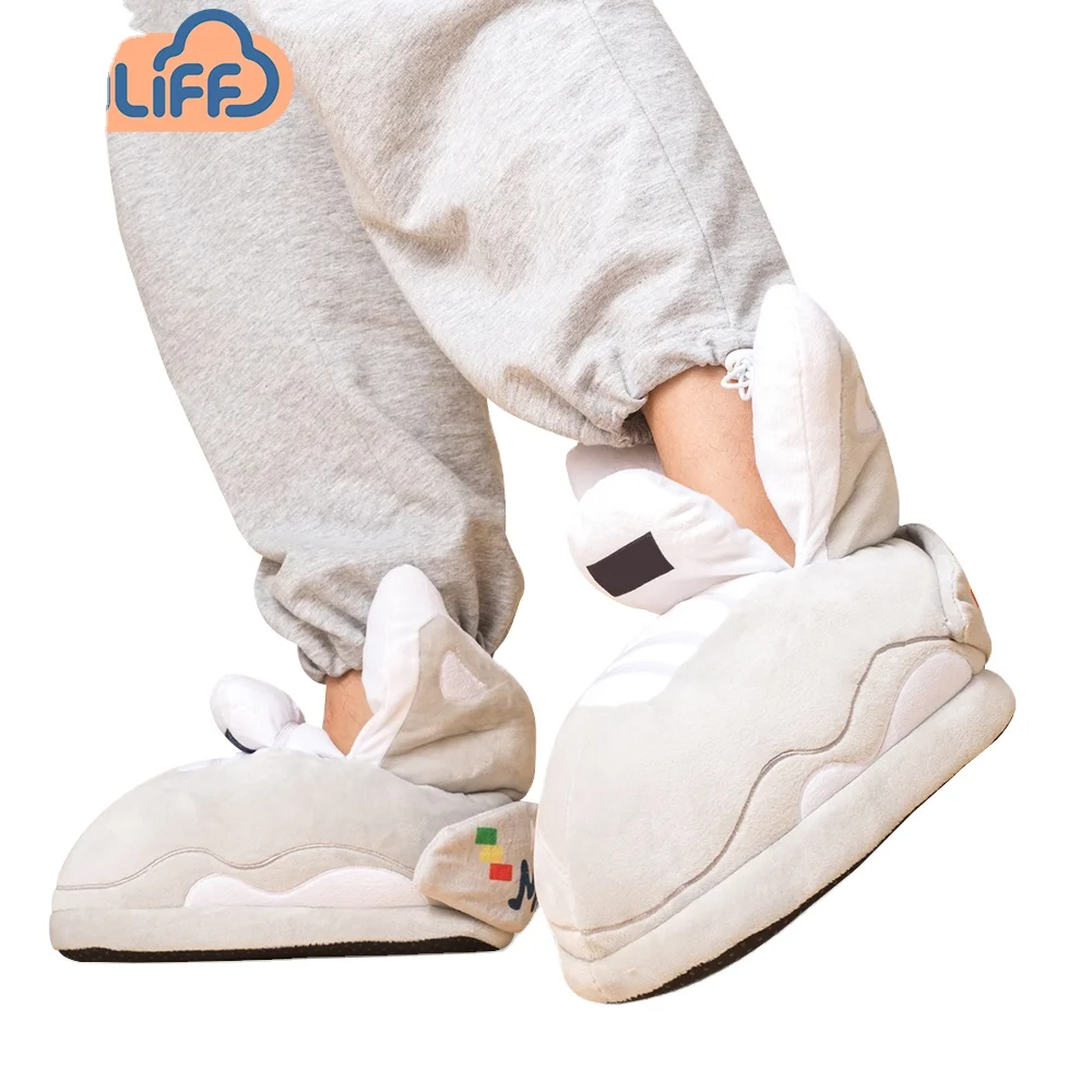 Factory direct custom high quality soft kids adult size plush Slippers indoor shoes