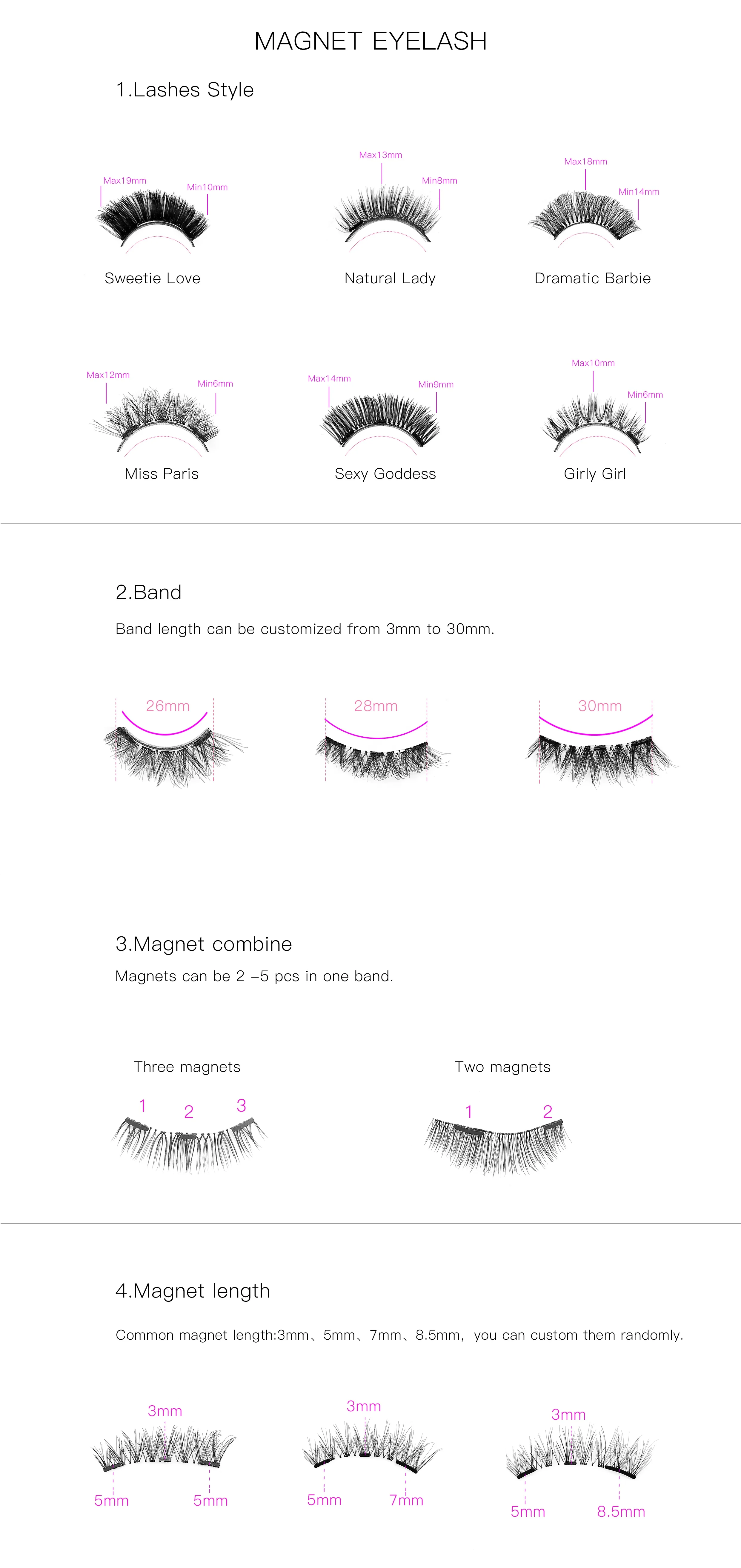 
2021 New Arrival Customize 8D Quantum magnet False Lashes Partner Set Glue Free Magnetic Eyelashes 