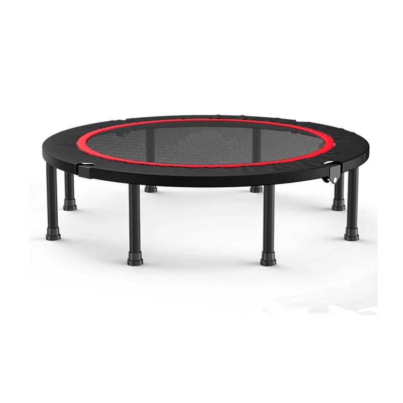 FANDING Fitness trampoline Silent with Adjustable Handle length Adults Kids indoor GYM large trampoline with foam pit