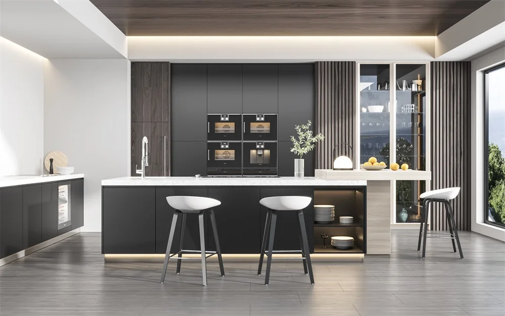 Ihome Guangdong современные кухонные шкафы на заказ современная кухонная мебель с островом