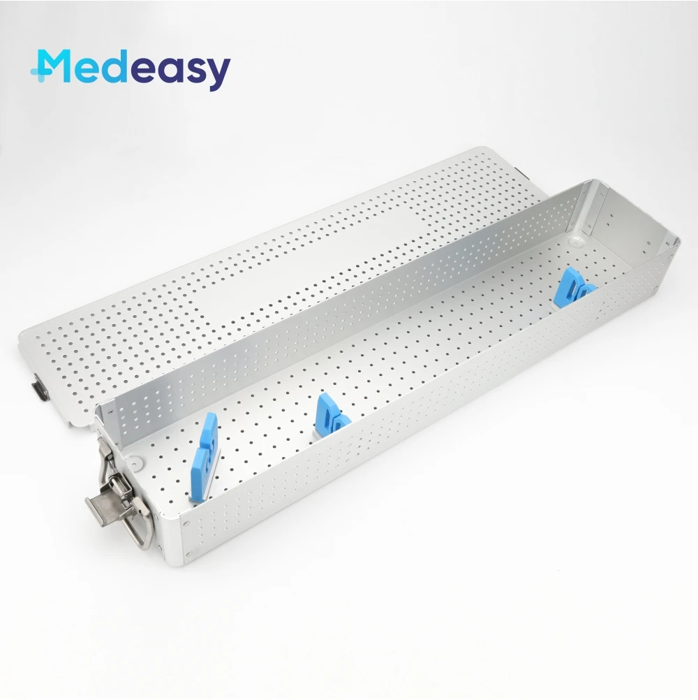 Aluminum Alloy Ureterorenoscopy Disinfection Case Box Autoclavable Sterilization Container