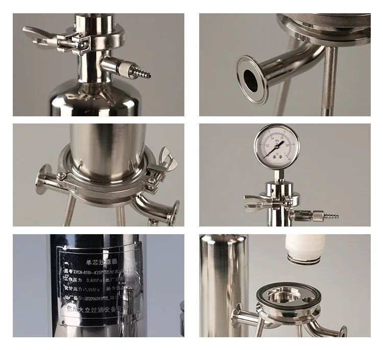 high dimensional accuracy stainless steel 316 cartridge filter housing for pre filtration of reverse osmosis water