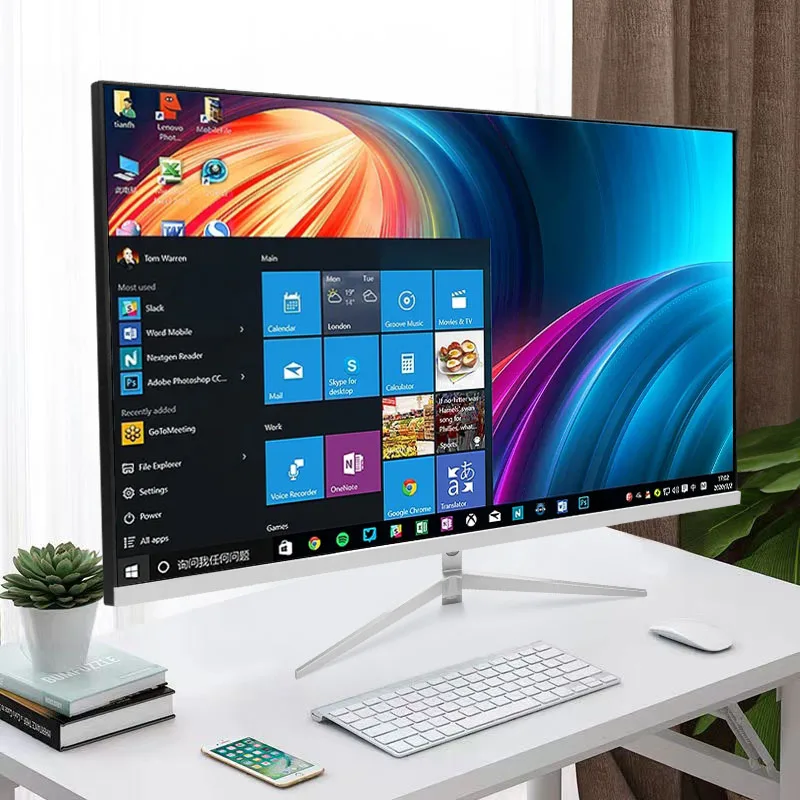 2024 Hot Selling Gaming Desktop Computer 24 inch in All-in-one PC i7 i5 i3 AIO Business Gamer Monoblock 2K