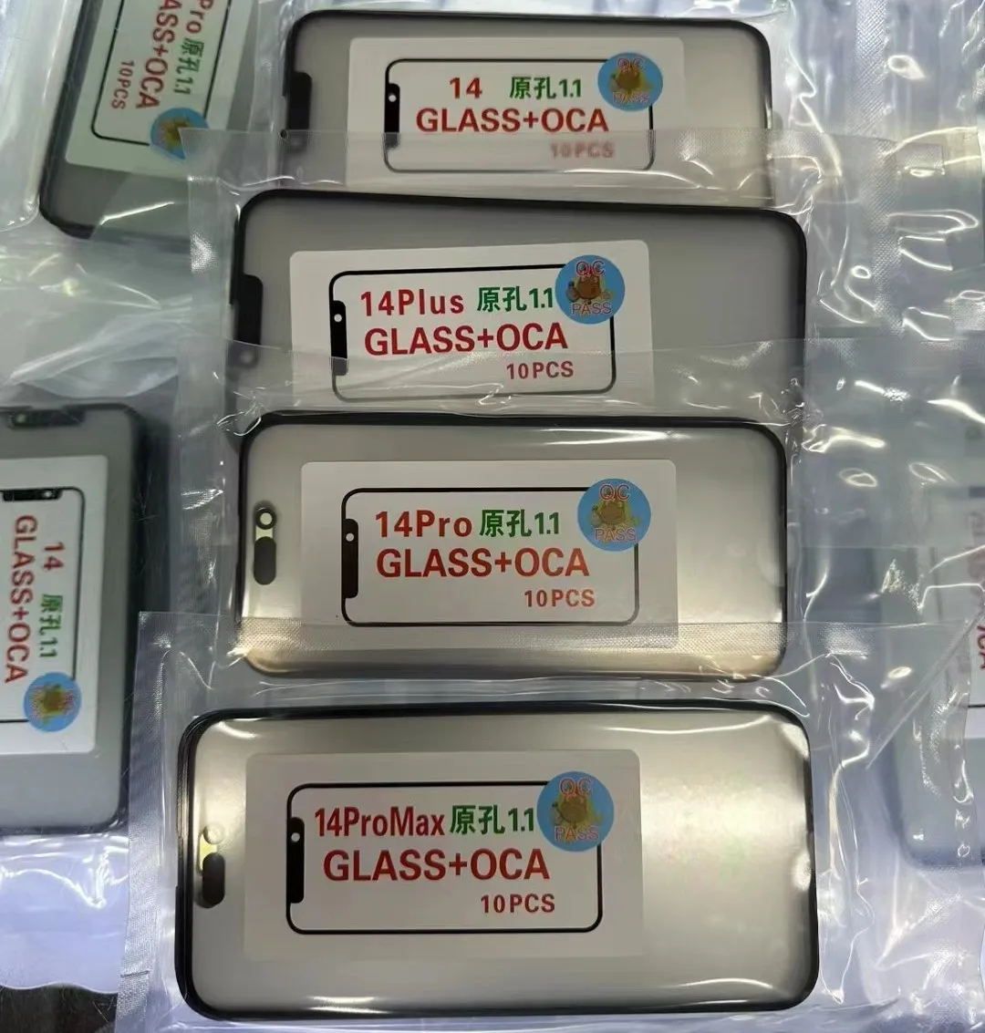 Factory high quality 2 in 1 glass cover with OCA for iPhone 14 14pro 14plus 14promax