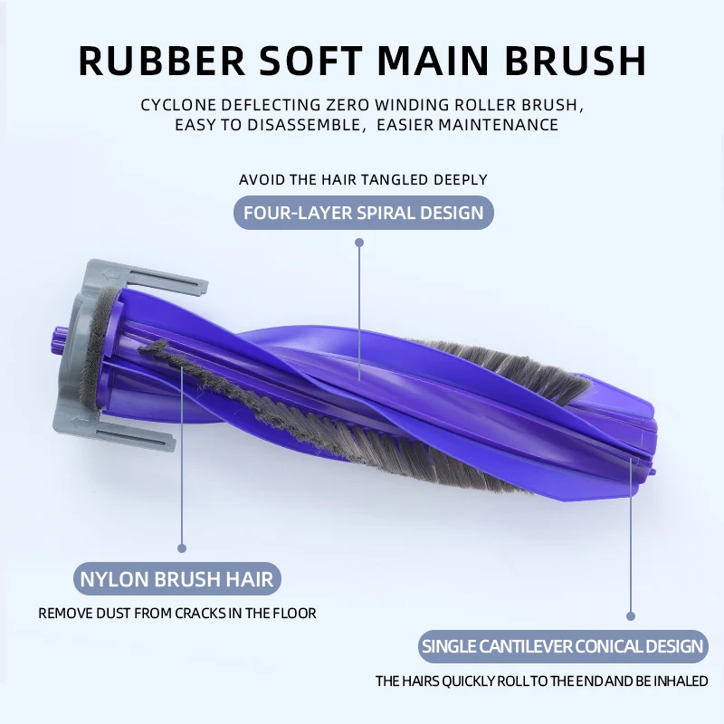 Narwal J4 Robotic Vacuum Cleaner Spare Parts Accessories with Main Roller Side Brush Hepa Filter Mop Cloth Dust Bag